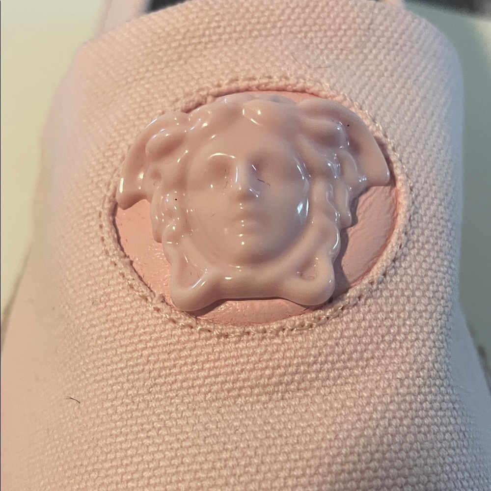 Versace Pink Canvas Espadrille Loafers - Picture 7 of 9